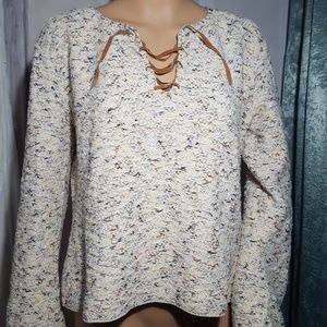 Vintage Cotton Sweater with Belle Flare Sleeves